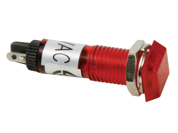 Square 8 X 8mm Panel Control Lamp 220v Red