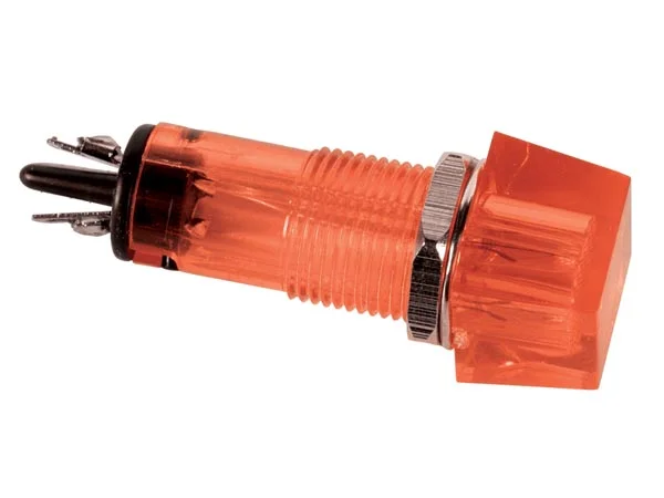 Square 11.5 X 11.5mm Panel Control Lamp 220v Red