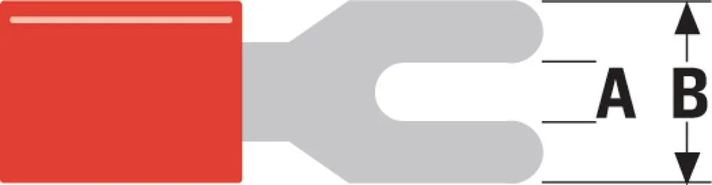Terminal Forquilha Blindagem Vermelho 3.7mm