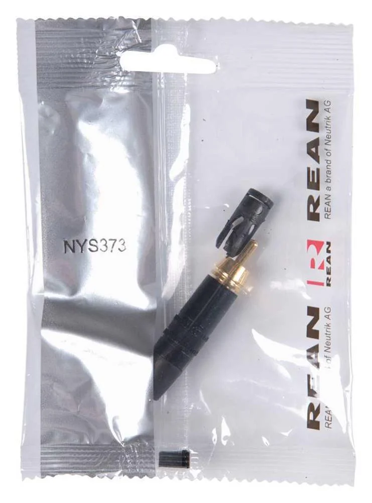 Conector Rca Masculino Metal Preto