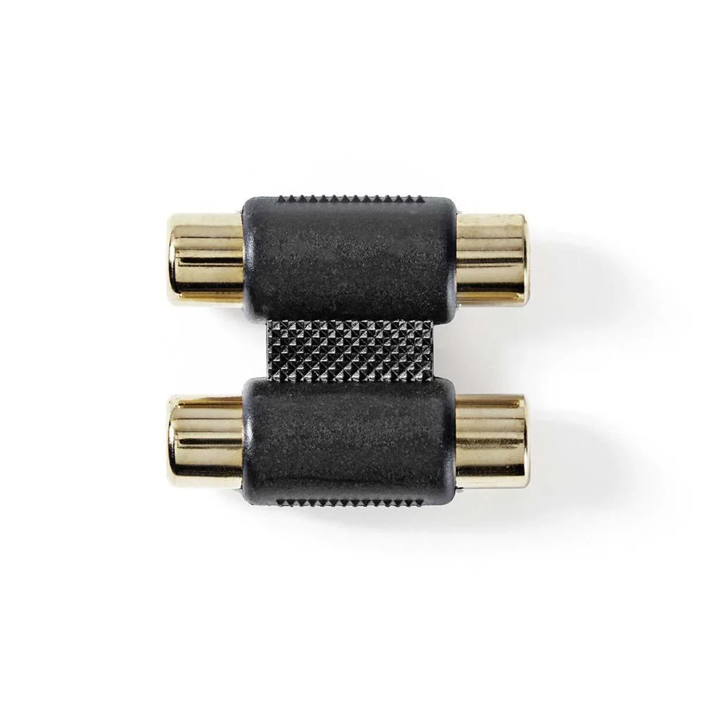 Adaptador de Áudio Stereo  2x Rca Fêmea - 2x Rc.