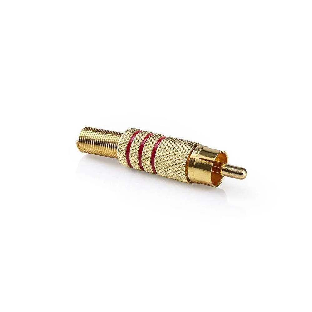 Conector Rca | Rca Macho - 10 Unidades | Rojo