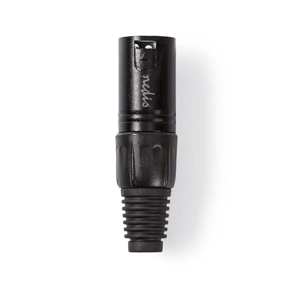 Conector Xlr  Xlr de 3 Pins Masculino  Preto