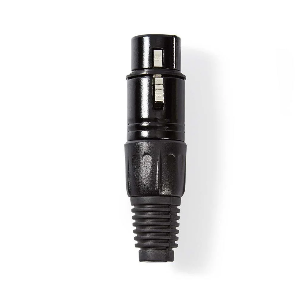 Conector Xlr  3 Pin Fêmea Xlr  Preto