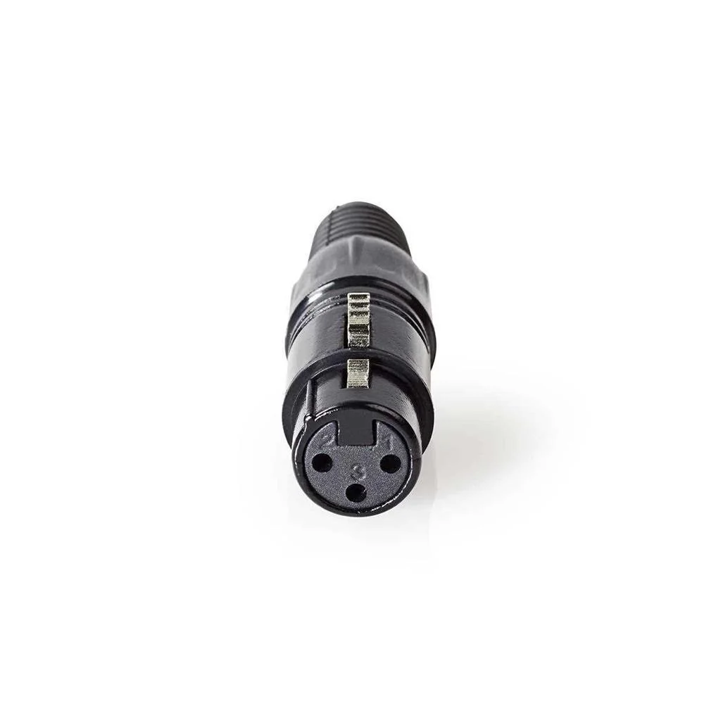 Conector Xlr  3 Pin Fêmea Xlr  Preto