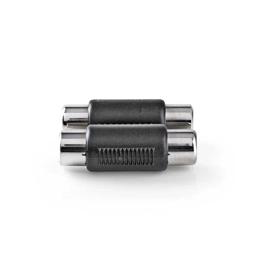Adaptador de Áudio Stereo  2x Rca Female - 2x R.