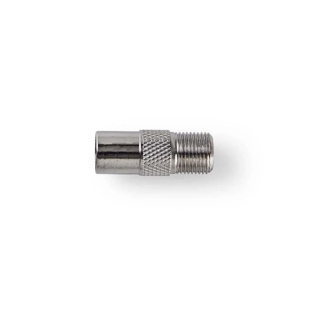 Adaptador de Satélite Y Antena | Iec (Coaxial) Macho | F Hembra | Niquelado | 75 Ohm | Recto | Metal
