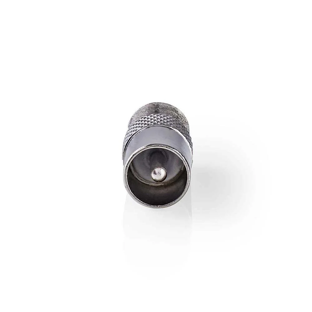 Adaptador de Satélite Y Antena | Iec (Coaxial) Macho | F Hembra | Niquelado | 75 Ohm | Recto | Metal