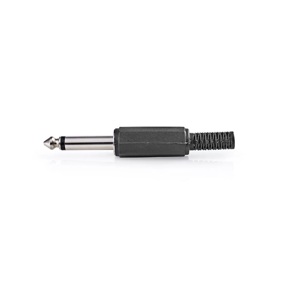 Ficha Jack 6.35mm Macho Preto