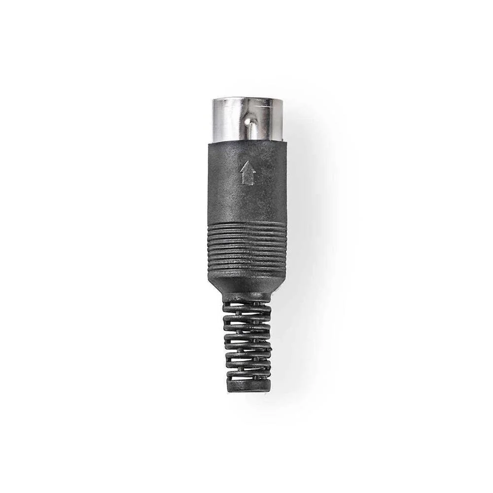 Conector Din  Macho De 6 Pinos  25 Peças  Preto