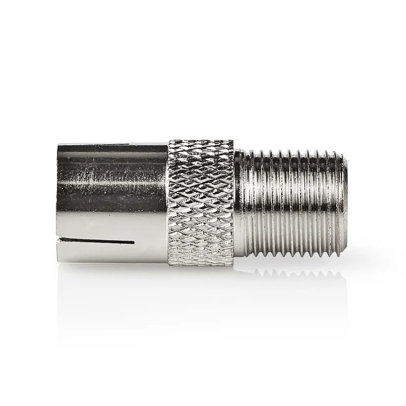 Adaptador F Femea Para Iec Coaxial Femea Metalico