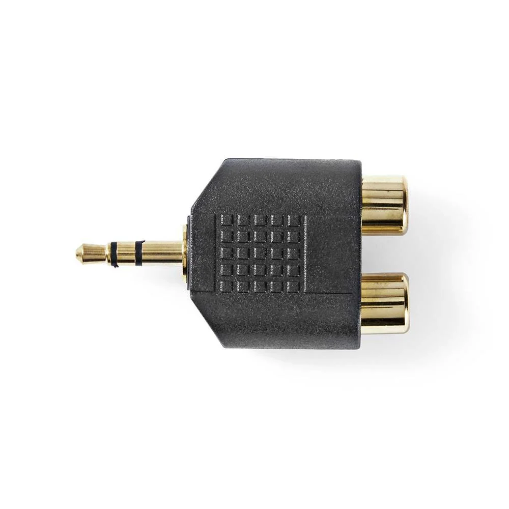 Adaptador de Áudio Estéreo  Macho 3,5mm - Femini.