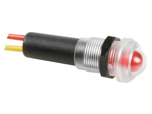 Water-Resistant LED Lamp 12v Red - Black Housing