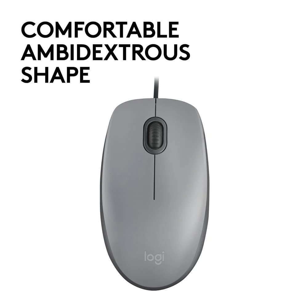 Logitech M110 Mouse Usb Type-A Optical 1000 Dpi A.