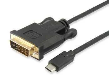 Equip Adapter Usb-C -> Dvi-D (24+1)  1920x1200/60hz 1.80m Sw Polybeutel