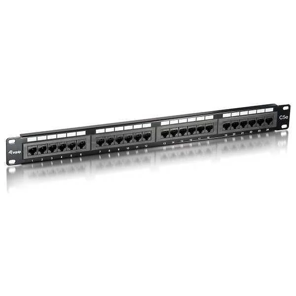 Equip Patchpanel 24x Rj45 Cat5e 19" 1he Schwarz Premium
