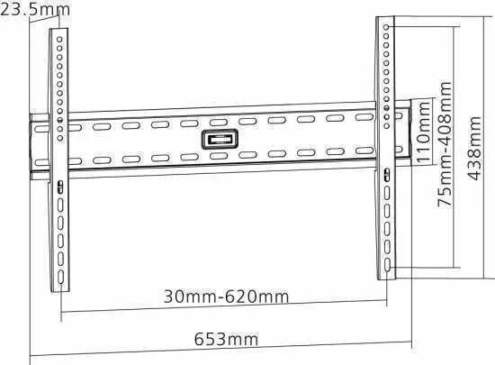 Equip 37\\"-70\\" Flat Screen Slim Fixed Wall Mount.