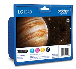Tinteiro de Tinta Original Brother Pack de 4 Cartuchos de Tinta (Bk/C/M/Y) Multicolor 