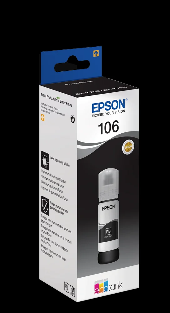 Epson Tinteiro Preto 106 Ecotank Photo Et-7700/50