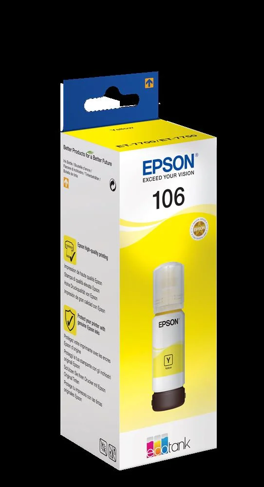 Recarga de Tinta Epson Serie 106 Amarelo (70ml) - Ecotank 7700/7750