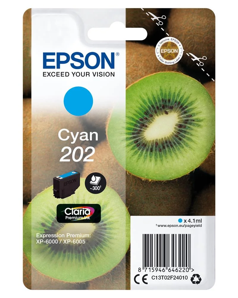 Epson Tinteiro Azul 202 Claria Premium Xp-6000/60.