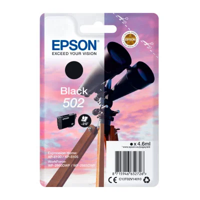 Tinteiro Epson 502 Preto + Alarme Rf - Xp-51xx, Wf-286x