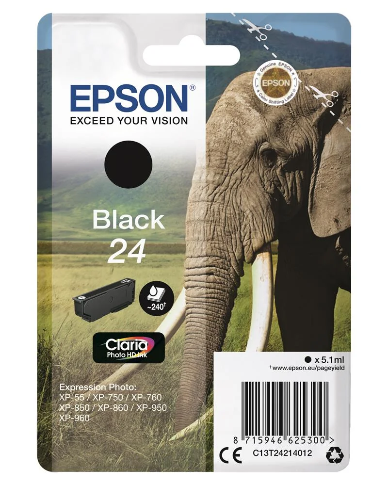 Tinta Original&nbsp;epson  24 Negro 240 Paginas/C13t24.