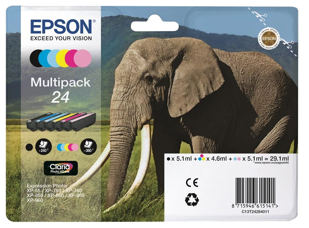 Multipack Epson 6-Cores 24 Claria Photo Hd Ink - .