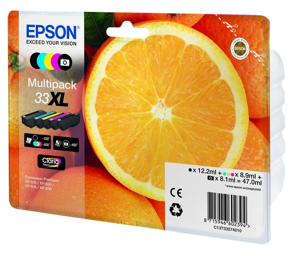 Pack 5x Tinteiros 33xl Xp-530/630/635/830