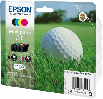 Pack 4x Tinteiros Serie 34 Wf-3720/3725 - Epson