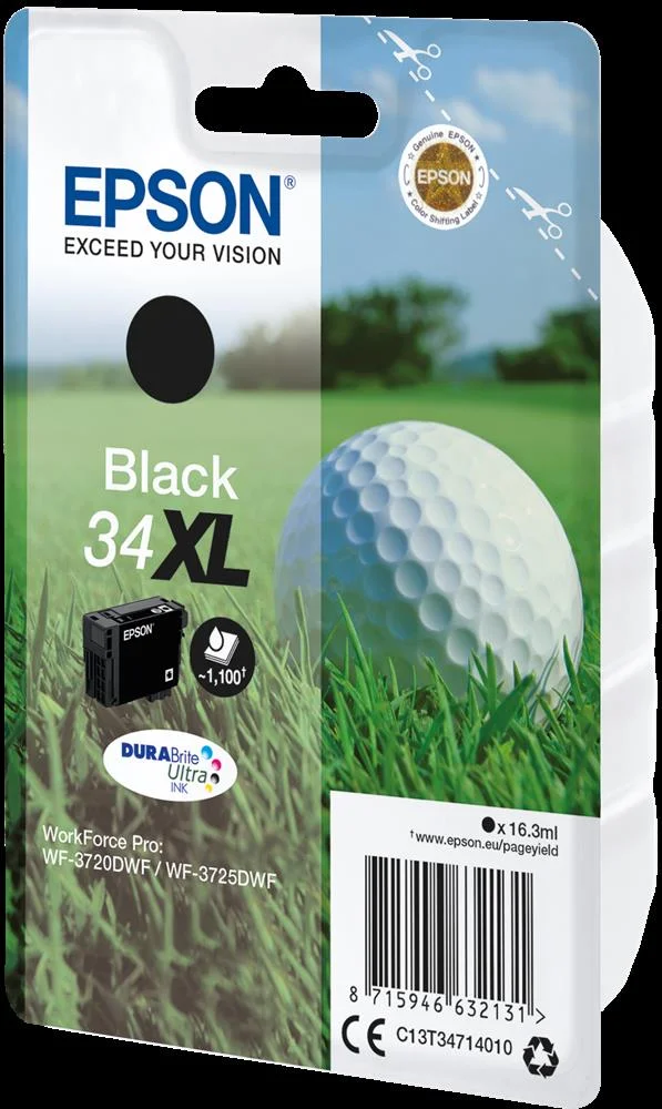 Tinteiro Epson 34 Preto Xl - Workforce Pro Wf-3720/3725