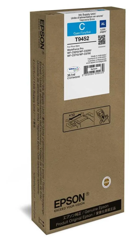 Tinteiro Epson Xl Cyan Wf-C5xxx Series C13t945240