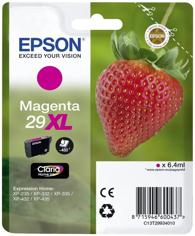 Tinteiro Epson 29 Magenta Xl - Expression Home Xp-255/257/352/355/452/455
