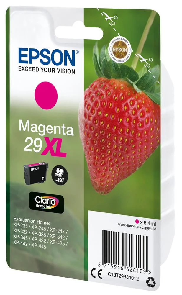 Tinteiro Epson 29 Magenta Xl - Expression Home Xp-255/257/352/355/452/455