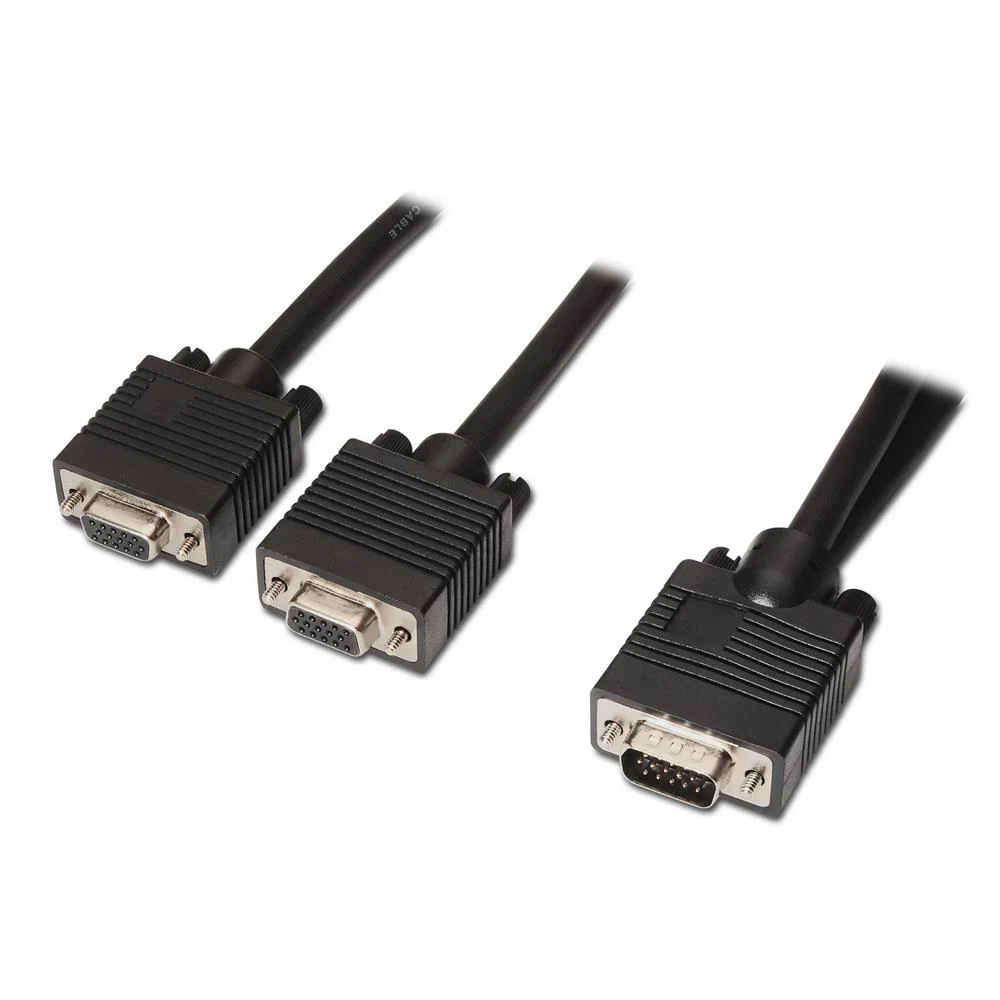 Adaptador Video 2xsvga Hdb15 Aisens 45cm Negro