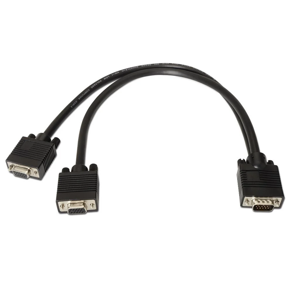 Adaptador Video 2xsvga Hdb15 Aisens 45cm Negro