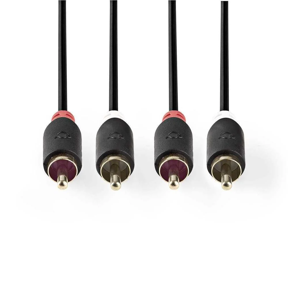 Cabo De Áudio Estéreo  2x Rca Macho - 2x Rca Mac.