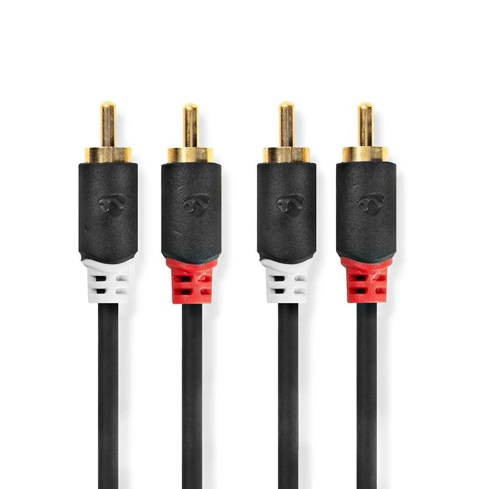 Cabo De Áudio Estéreo  2x Rca Macho - 2x Rca Mac.