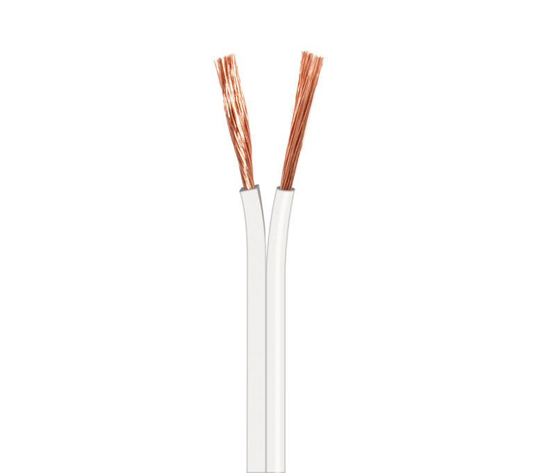Cable para Altavoz 2x1.5mm, Blanco Polarizado 100m