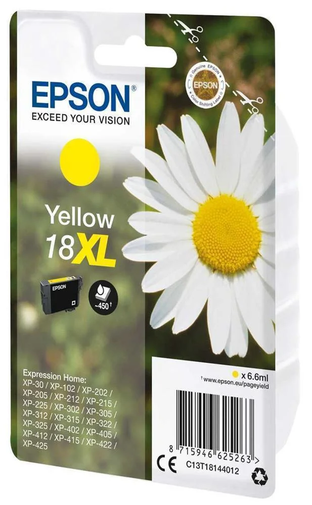 Tinteiro Epson 18 Amarelo Xl - Xp-30/X02/X05/X12/X15/X22/X25