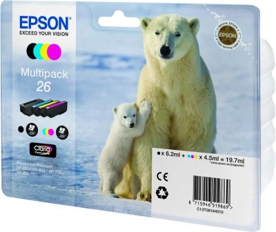 Pack Tint Epson Quad Xp-600/700/800 C13t26164010