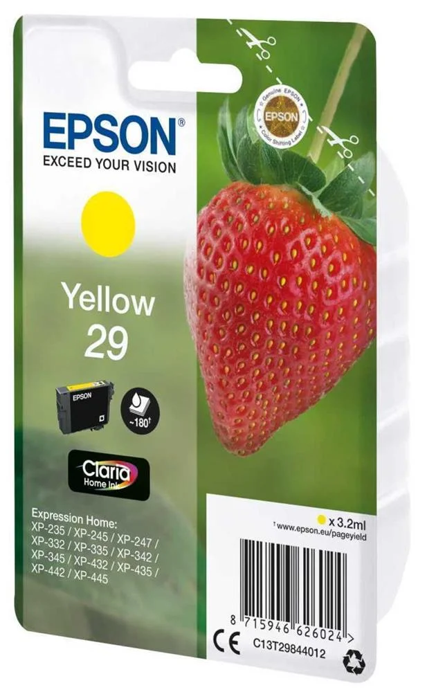 Tinteiro EPSON Serie 29 Amarelo XP-235/332/335/43.