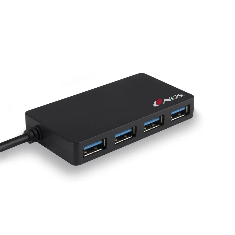 Hub 4 Puertos Usb 3.0 Ngs Ihub3.0 Negro