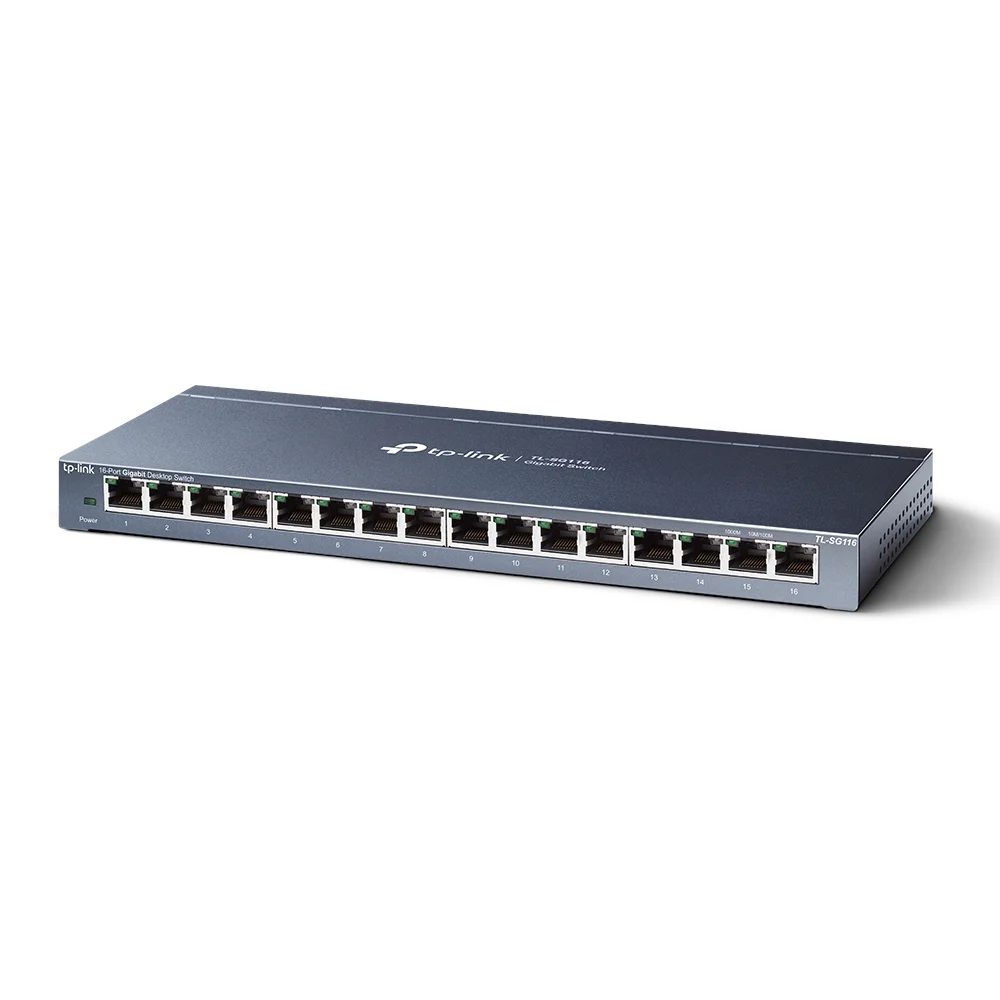 Switch Tp-Link Tl-Sg116 16 Portas Gigabit Unmanag.