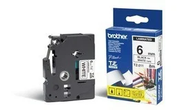Brother Fita 6mm Branco/Preto