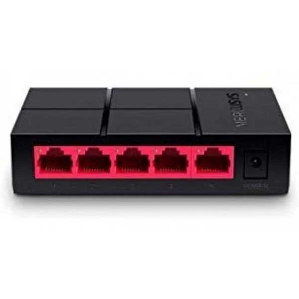 Switch Mercusys 5-Port 10/100/1000m Mini Desktop Switch, 5 10/100/1000m Rj45 Ports, Plastic Case