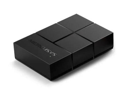 Switch Mercusys 5-Port 10/100/1000m Mini Desktop Switch, 5 10/100/1000m Rj45 Ports, Plastic Case