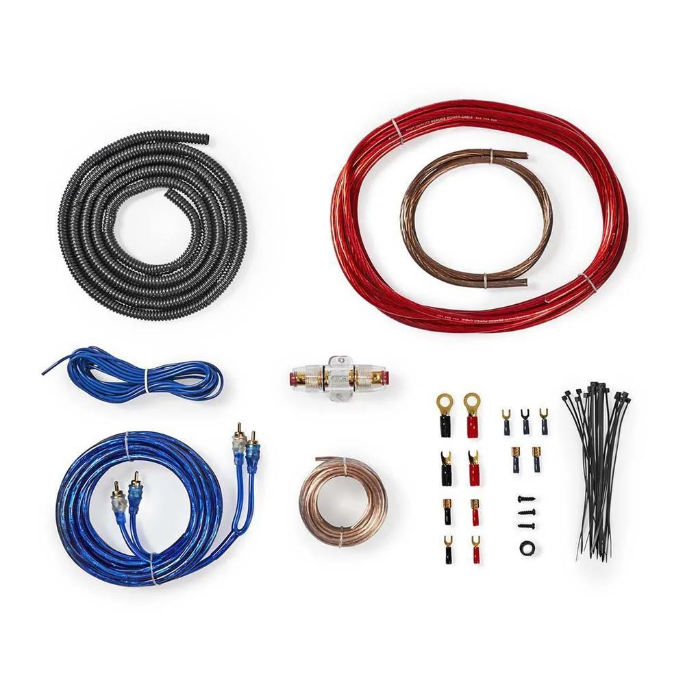 Kit Conector de Audio de Coche | 800 W | Chapado En Oro | Blíster