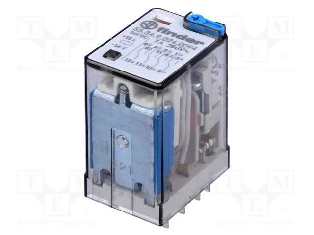 Relé Ele.  4PDT 24VDC Icontactos max: 7A