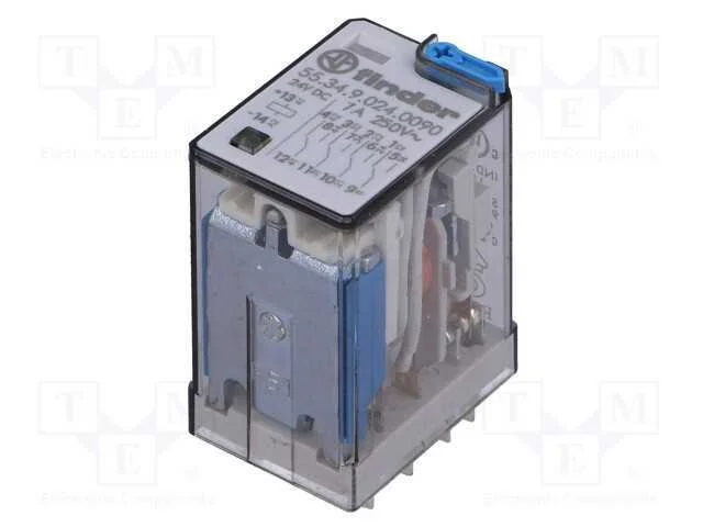 Relé Ele.4PDT 24VDC 7A/250VAC 30VDC